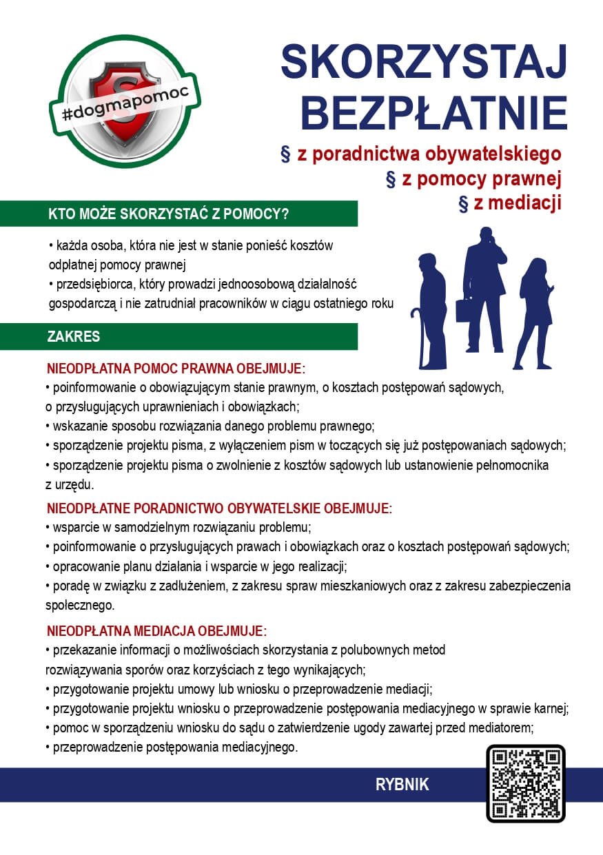 Skorzystaj bezpłatnie - pomoc prawna